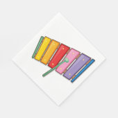 Serviette En Papier Serviettes aux instruments en Xylophone coloré (Coin)
