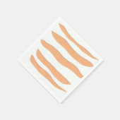 Serviette En Papier Serviettes avec bandes de tigre orange (Coin)