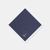 Serviette En Papier Serviettes avec logo d'ancre en or Nautical (Coin)