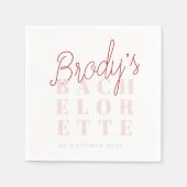 Serviette En Papier Serviettes Bachelorette Party Brody (Devant)