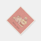 Serviette En Papier Serviettes Bébé Fille (Coin)