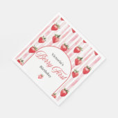 Serviette En Papier Serviettes Berry premier anniversaire (Coin)