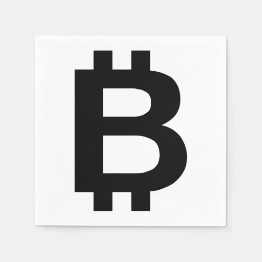Serviette En Papier Serviettes Bitcoin B Bold 3 plis (Devant)