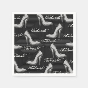 Serviette En Papier Serviettes blanches de motif de chaussures de