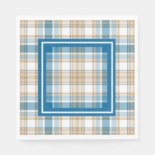 Serviette En Papier Serviettes bleue (Devant)