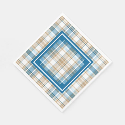 Serviette En Papier Serviettes bleue (Coin)
