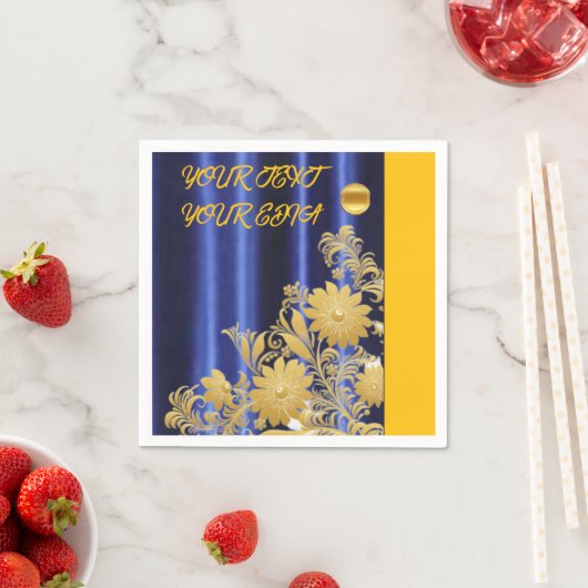 Serviette En Papier , Serviettes bleues et blanches,, , Serviettes bla (En situation)