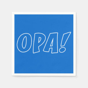 Serviette En Papier Serviettes bleues pour célébration grecque Opa