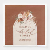 Serviette En Papier Serviettes Bohème Pampas en Terre Cuite pour Baby  (Devant)