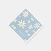 Serviette En Papier Serviettes Boho Dusty Blue Daisy (Coin)