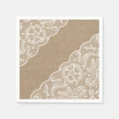 Serviette En Papier Serviettes Burlap & Lace (Devant)