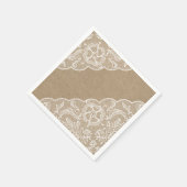 Serviette En Papier Serviettes Burlap & Lace (Coin)