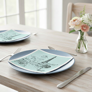 Serviette En Papier Serviettes Café Paris