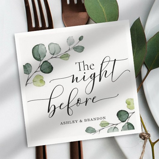 Serviette En Papier Serviettes Calligraphie La Nuit Avant