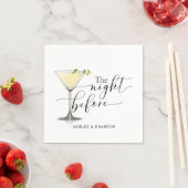 Serviette En Papier Serviettes Champagne Minimal Script La Nuit Avant (En situation)