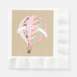 Serviette En Papier Serviettes chaudes roses de baby shower de fille