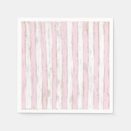 Serviette En Papier Serviettes Chic En Grille Rose Shabby (Devant)