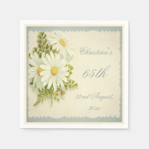 Serviette En Papier Serviettes Chic Vintage Daisies 65e Anniversaire
