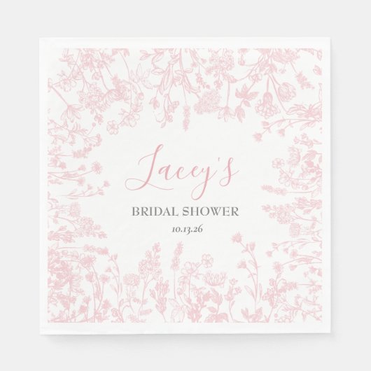 Serviette En Papier Serviettes chinoiserie rose, serviettes en toile r (Devant)
