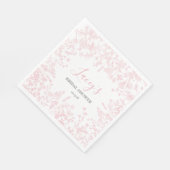 Serviette En Papier Serviettes chinoiserie rose, serviettes en toile r (Coin)