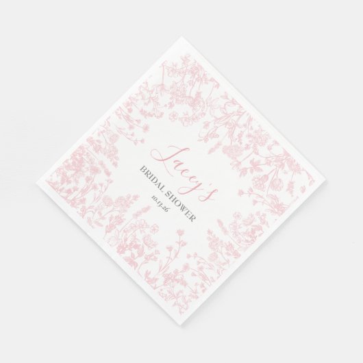 Serviette En Papier Serviettes chinoiserie rose, serviettes en toile r (Coin)
