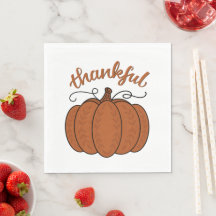 Serviettes Citrouille Reconnaissante