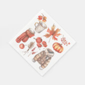 Serviette En Papier Serviettes Citrouilles d'automne pour Baby shower  (Coin)