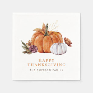 Serviette En Papier Serviettes Citrouilles de Thanksgiving