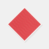 Serviette En Papier Serviettes classiques en Polka Rouge et Blanc (Coin)