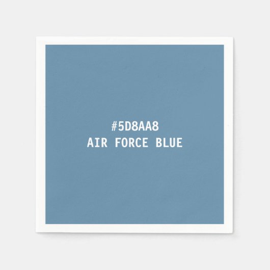 Serviette En Papier Serviettes Code Hexadécimal Bleu de l'Armée de l'A (Devant)
