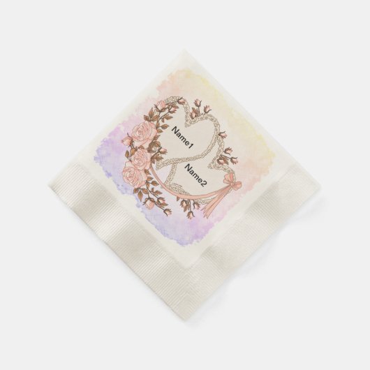 Serviette En Papier Serviettes Coeurs mariages (Coin)