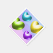 Serviette En Papier Serviettes Coeurs Vibrants (Coin)