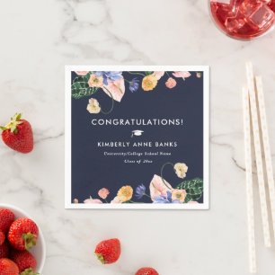 Serviette En Papier Serviettes colorées de graduation florale en été