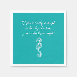 Serviette En Papier Serviettes côtières de plage de cocktail de bord