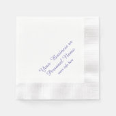 Serviette En Papier serviettes couleur ecru personnalisées (Devant)