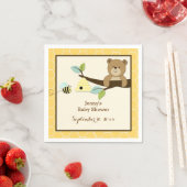 Serviette En Papier Serviettes Customisées d'ours de miel et d'abeille (En situation)