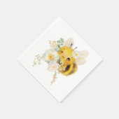 Serviette En Papier Serviettes d'abeille à fleurs (Coin)