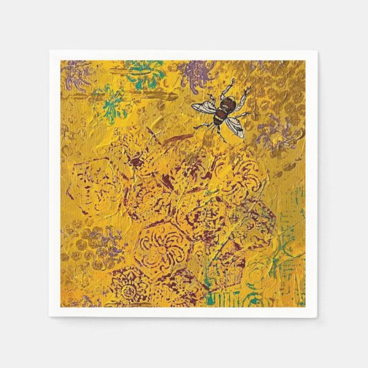 Serviette En Papier Serviettes d'abeilles miel (Devant)