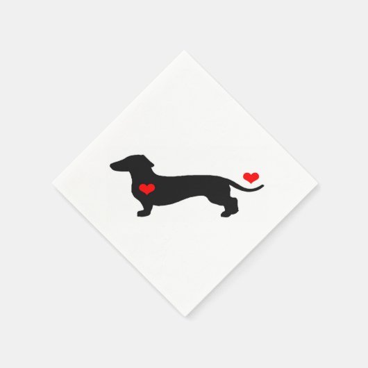 Serviette En Papier Serviettes Dachshund (Coin)