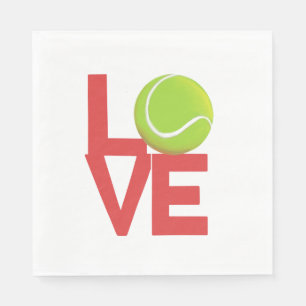 Serviette En Papier Serviettes d'amour de tennis