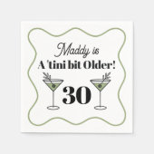 Serviette En Papier Serviettes d'anniversaire à thème Martini (Devant)