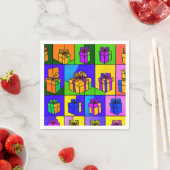 Serviette En Papier Serviettes d'anniversaire avec design cadeau (En situation)