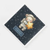 Serviette En Papier Serviettes d'anniversaire avec l'astronaute Teddy  (Coin)