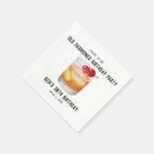 Serviette En Papier Serviettes d'anniversaire - Cocktail à l'ancienne (Coin)