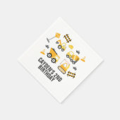 Serviette En Papier Serviettes d'anniversaire de camion de constructio (Coin)
