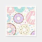 Serviette En Papier Serviettes d'anniversaire de Donut, serviettes de  (Devant)