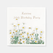 Serviette En Papier serviettes d'anniversaire de marguerite blanche (Devant)
