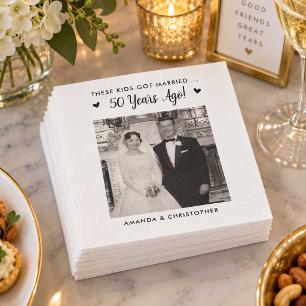 Serviette En Papier Serviettes d'anniversaire de mariage Ces enfants s