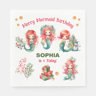 Serviette En Papier Serviettes d'anniversaire de Noël