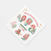 Serviette En Papier Serviettes d'anniversaire de Noël (Coin)